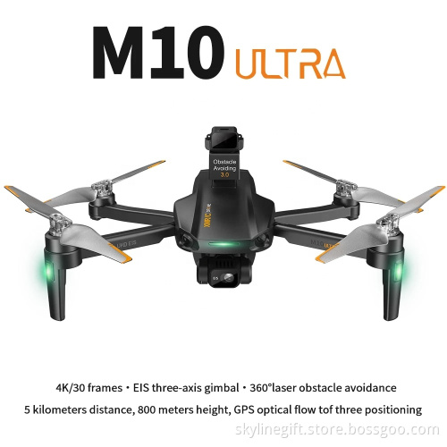 2022 New M10 Drone 4K Profesional Camera 5KM Distance 800M Height 3-Axis Gimbal Brushless Dron EIS 5G Wifi RC Quadcopter